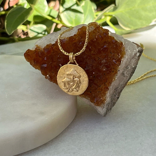 Magic Mushroom Necklace - 14k Gold