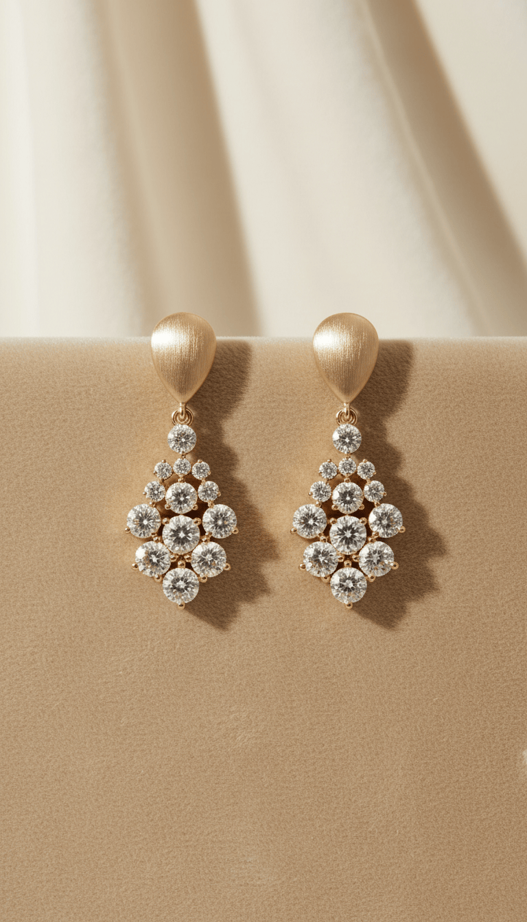 Sapphire Drop Statement Earrings