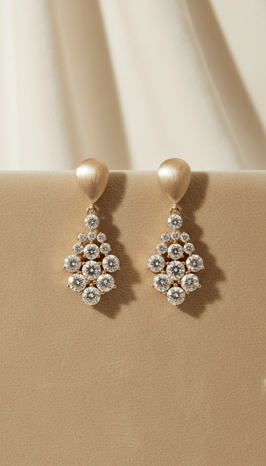 Sapphire Drop Statement Earrings