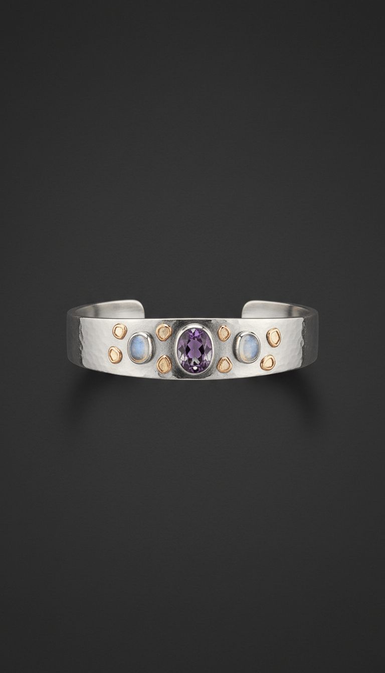 Art Deco Ruby Cuff Bracelet