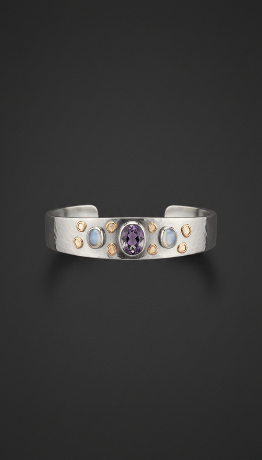 Art Deco Ruby Cuff Bracelet