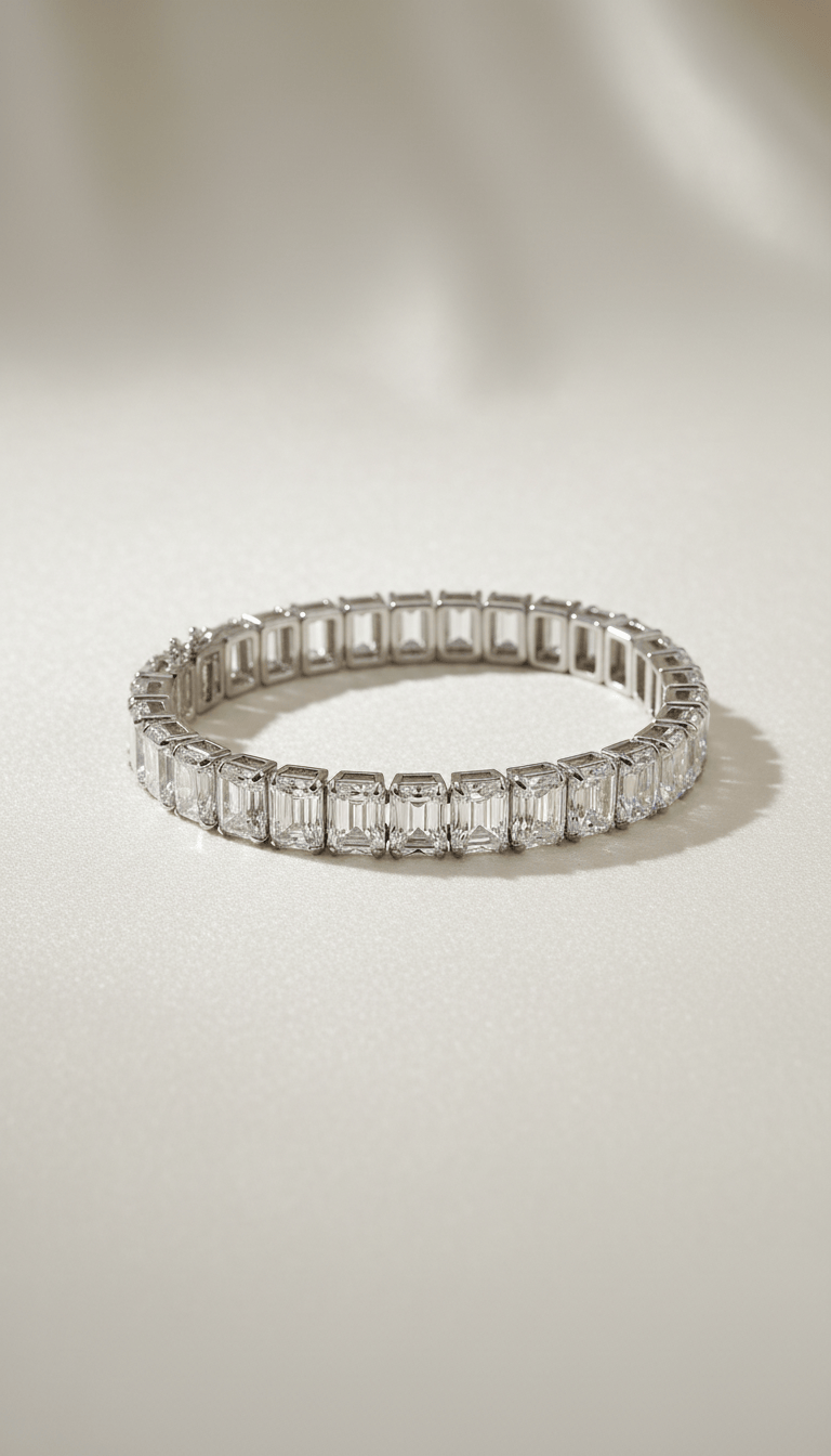 Platinum Emerald Halo Ring
