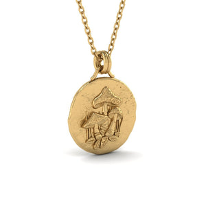 Magic Mushroom Necklace - 14k Gold