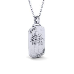 San Pedro ~ Huachuma Necklace w/ Gems - Sterling Silver