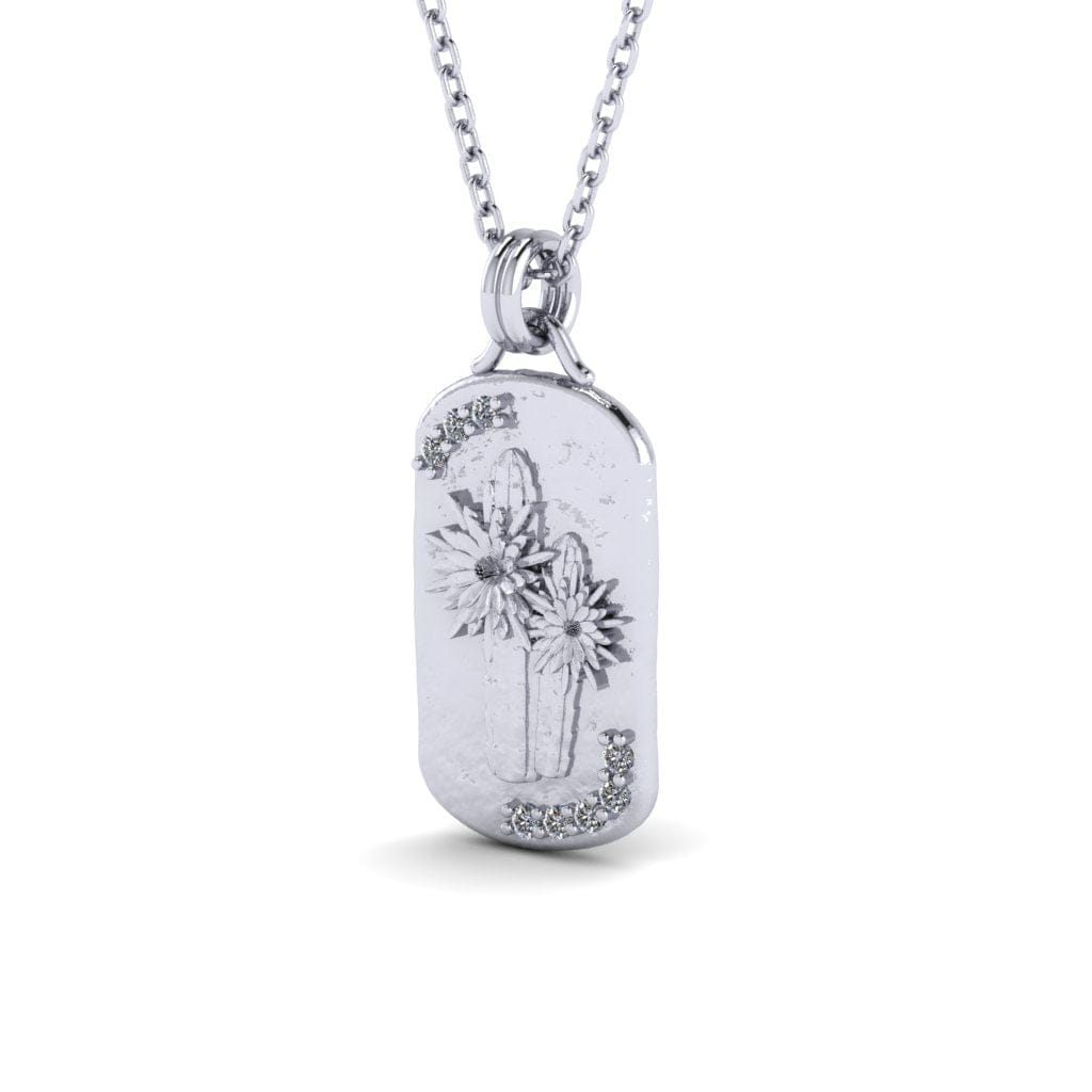 San Pedro ~ Huachuma Necklace w/ Gems - Sterling Silver